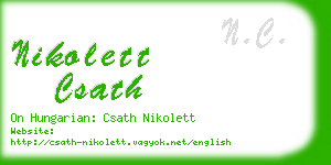 nikolett csath business card